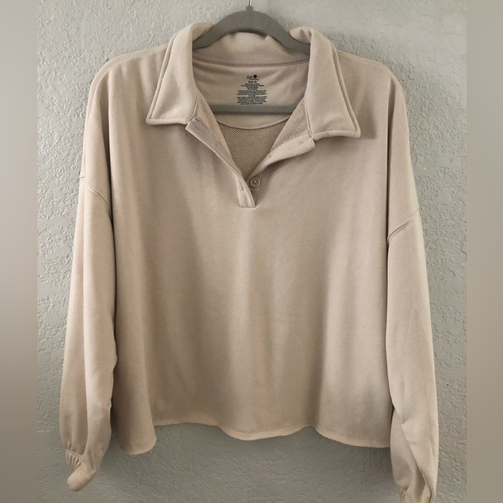Secret Treasures Cropped Pullover Sweater- Medium